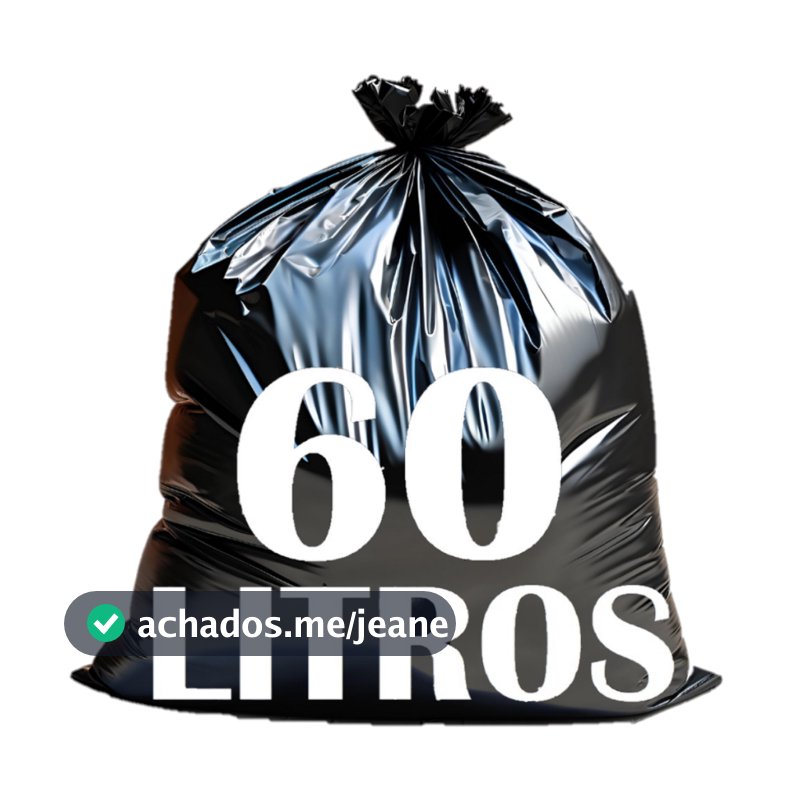 Saco de lixo 60 Litros com 100 ou 50 unidades preto direto da fábrica