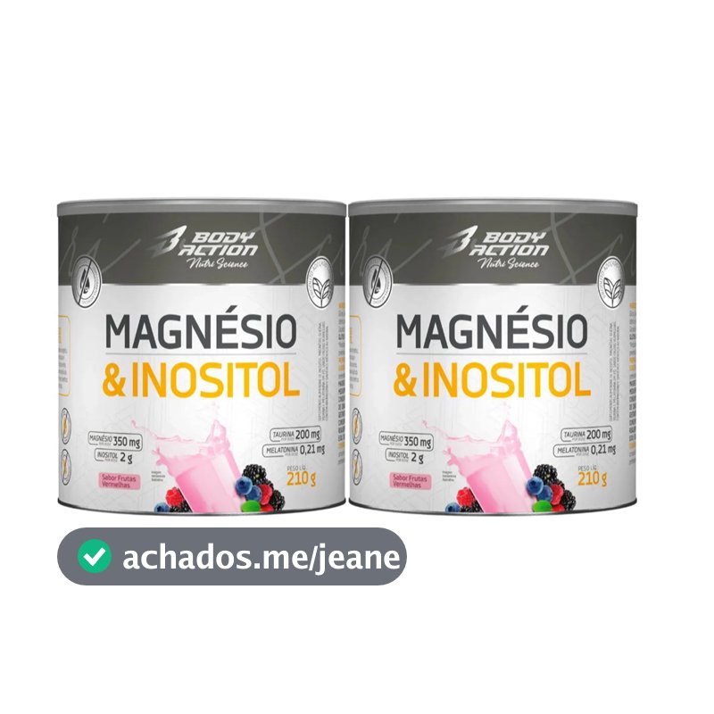 Kit 2 Magnesio Inositol Taurina Melatonina Body Action