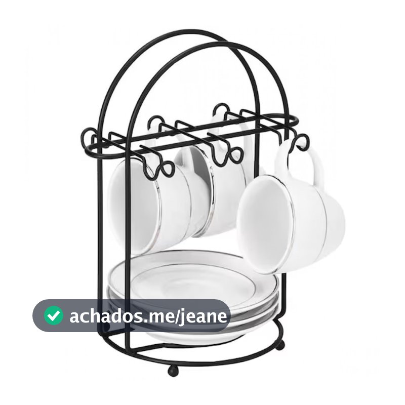 Suporte para Xícara de Chá em Aço Arthi