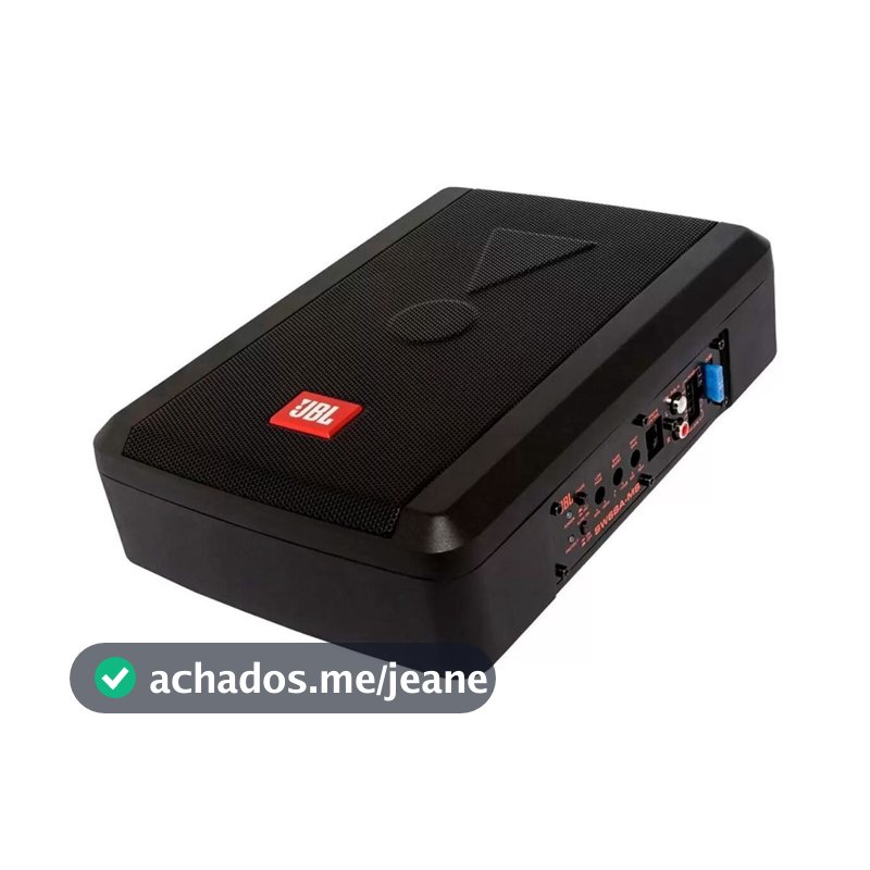 Subwoofer Slim JBL SW68A-MS 100W RMS 4 Ohms 6x8 Polegadas Caixa Amplificada Sub Grave