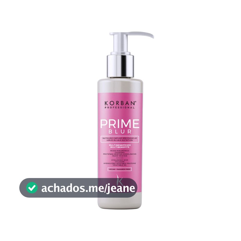 Leave-in Anti-Frizz Prime Blur Finalizador Capilar Proteção Térmica Hidratação Brilho 140ml Korban