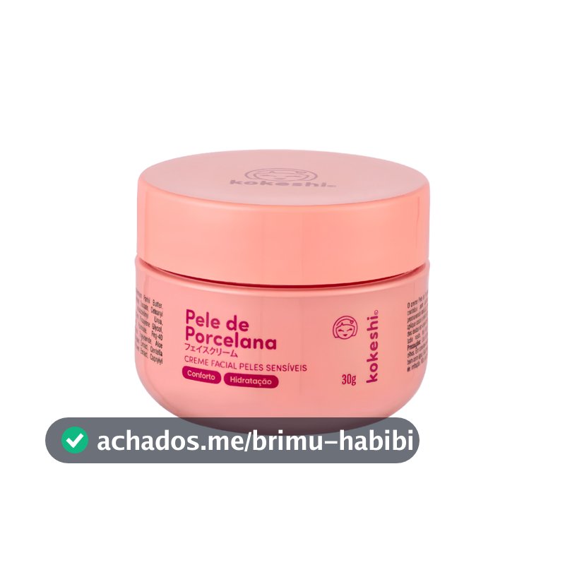 Hidratante Facial Pele de Porcelana para Peles Sensíveis Kokeshi 30g