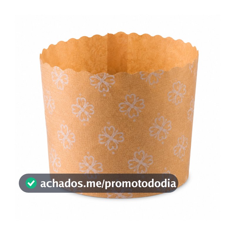 Kit 10 Forma de Panetone 500g Papel Kraft 13,4x9,5cm