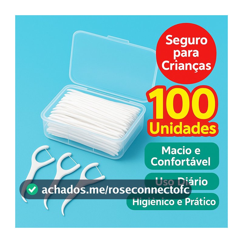 Kit 50/100/200/300 Unidades de Fio Dental Infantil em Formato de Arco Ultra Fino Para Limpeza Eficaz