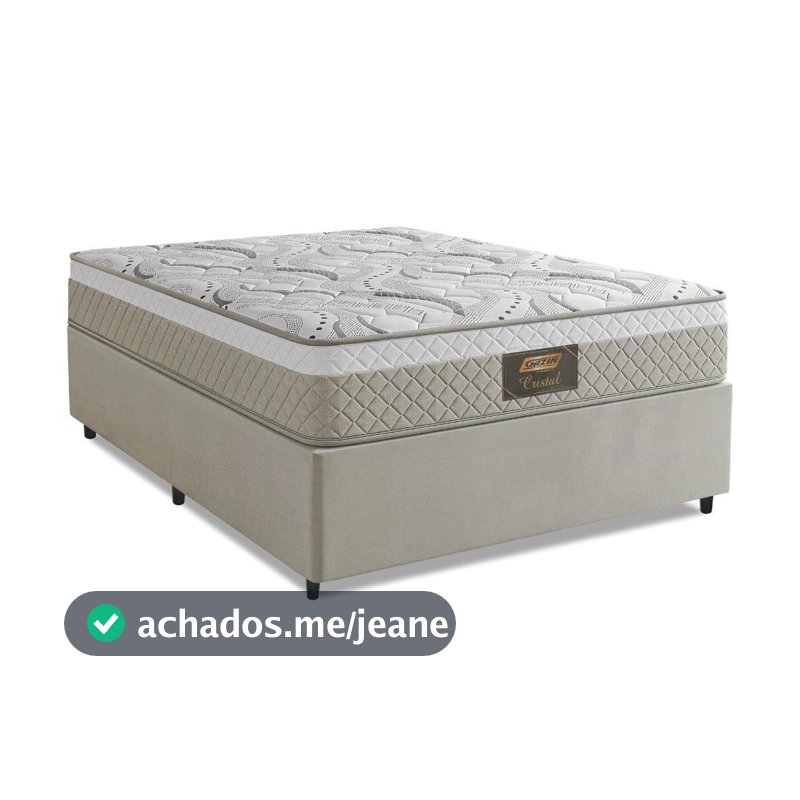 Cama Box Casal Cristal Molas Ensacadas 138x188x61cm