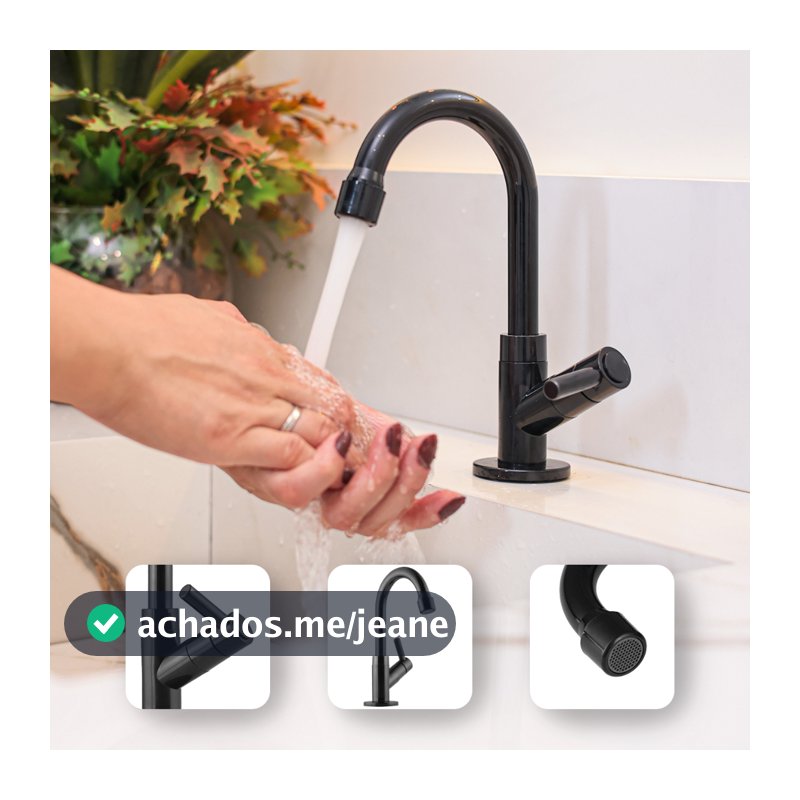 Torneira Lavatorio Lavabo Banheiro Abs Sofisticada 1/4 Volta
