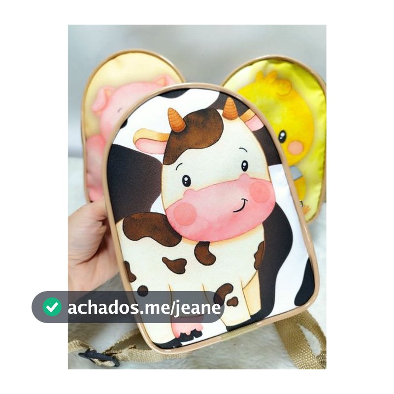 Kit 10 Mochilinhas Temáticas Fazendinha – Lembrancinha Aniversário com Vaquinha, Porquinho, Pintinho