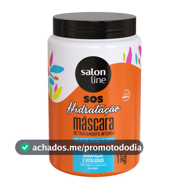 Máscara S.O.S Hidratação Óleo de Rícino Salon Line 1kg