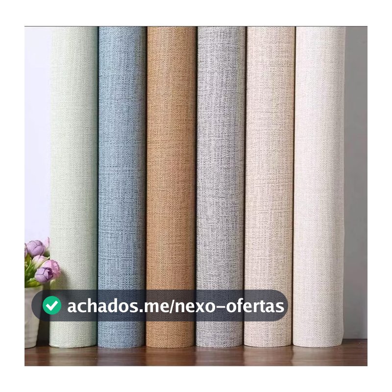 Papel De Parede Adesivo Decoração 3D Linho Texturizado 5mx 45cm
