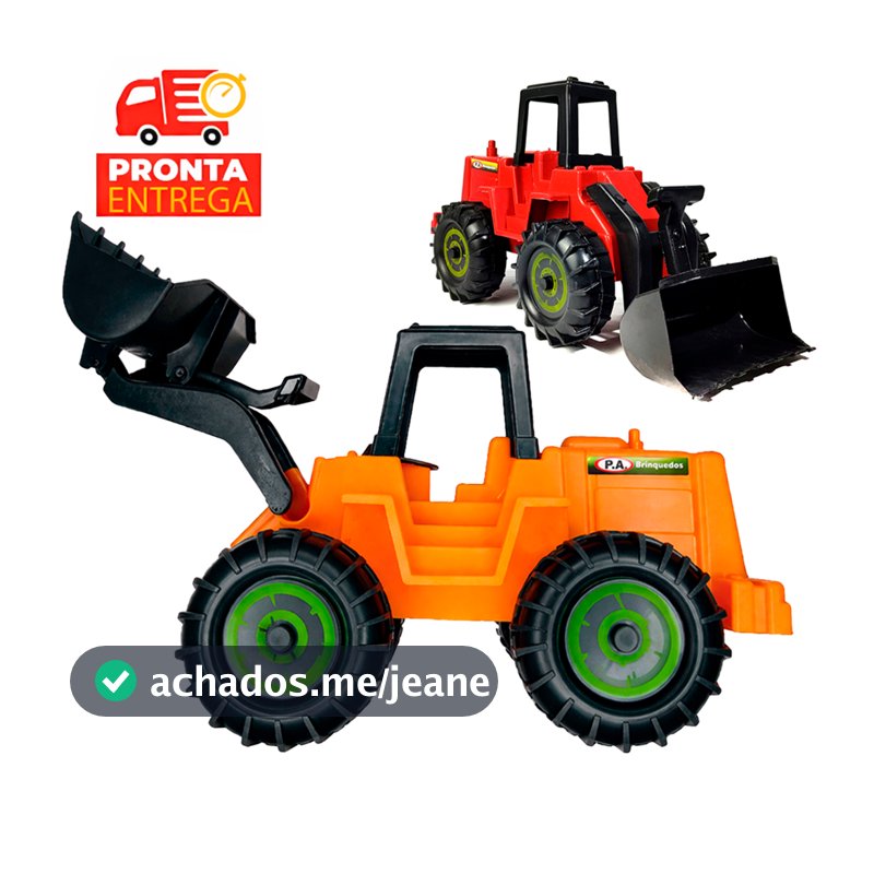 Trator Escavadeira Articulada Brinquedo Grande praia Criança Infantil Carrinho Pá 40cm