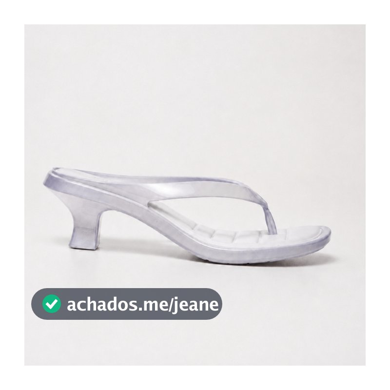 Tamanco Feminino Salto Taça Baixo 5 CM Crystal Palmilha Confortável