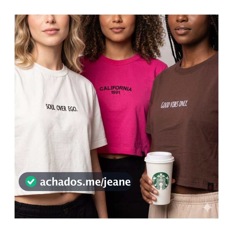 Cropped Feminino básico Cropped confortável para seu dia cropped para academia Cropped canelado Cropped manga curta