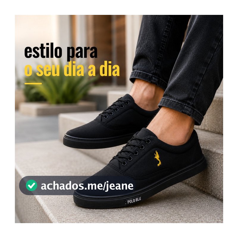 Tênis Masculino Casual Polo Blu Super Leve e Confortavél Cano Baixo do 37 ao 46.