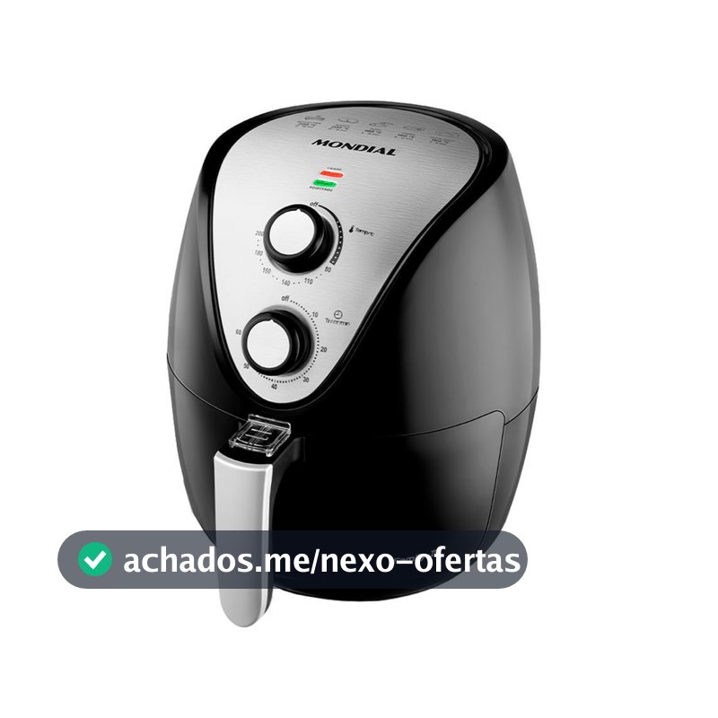 Fritadeira Elétrica Air Fryer Mondial Family AF-30 3,5L Preta - 220V