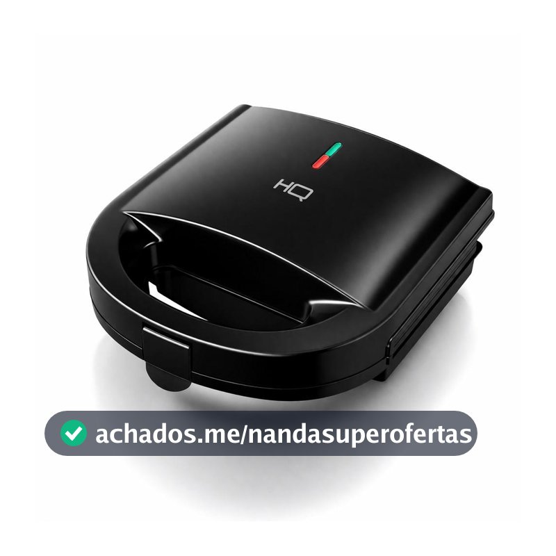 Sanduicheira e Grill HQ 750W Antiaderente Preto HQ-SG004