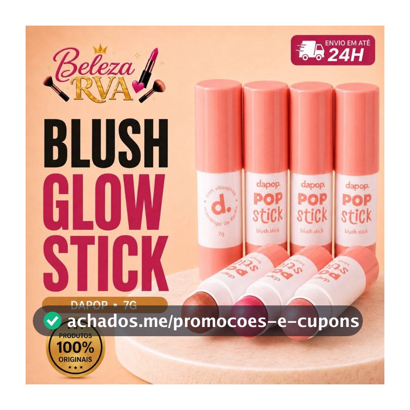 Blush Glow Stick Dapop 7g Cremoso Iluminado Fácil de Aplicar