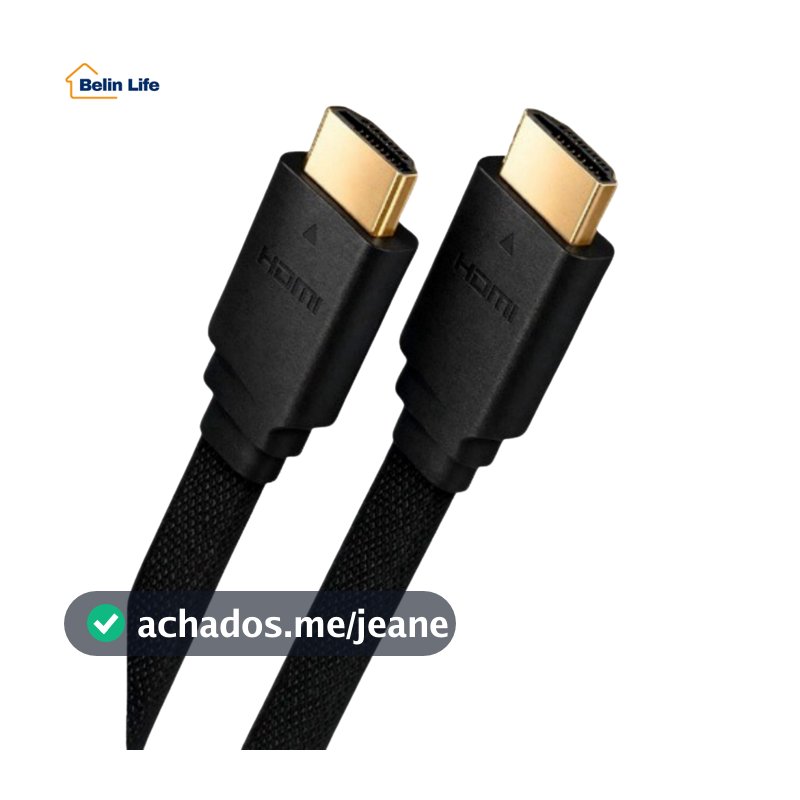 Cabo HDMI 4K Ultra HD Tipo Flat Blindado Reforçado Alta Velocidade Premium 1.5M 2M 3M