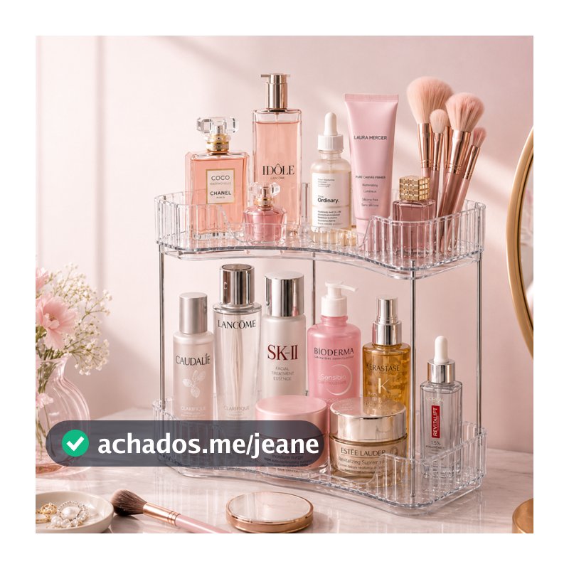 Prateleira Organizadora Canto Andares Acrílico Closet Banheiro Cozinha