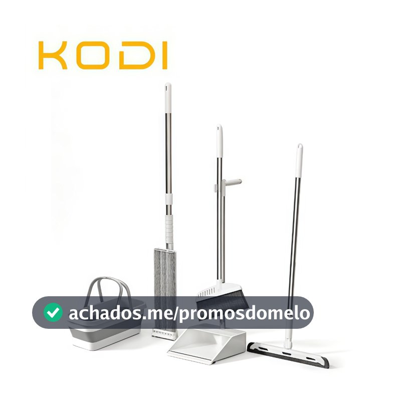 Kit 5 Ferramenta Mágica de Mop Vassoura + Rodo + Pá  +balde Conjunto de esfregão -S7