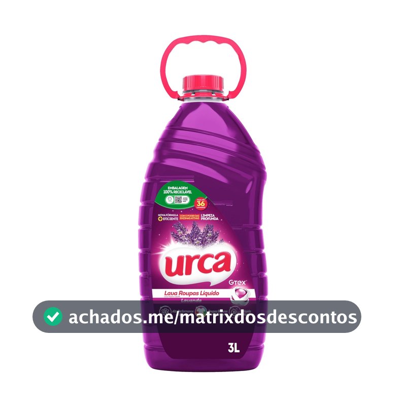 Lava Roupas Liquido Urca Lavanda - 3L