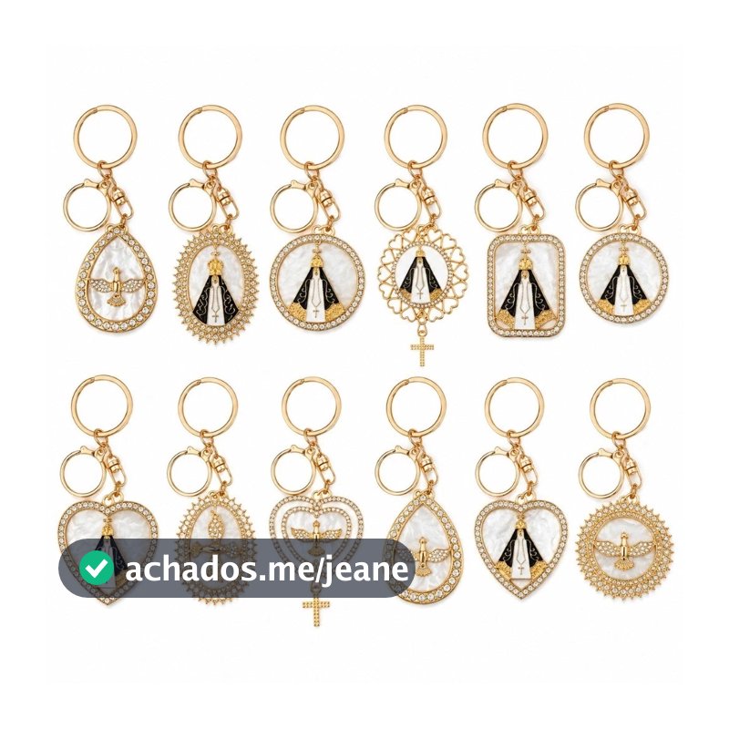 KIT 12 PCS Chaveiro De Metal avançado Delicado Com Strass Maria/Modelo aleatorios