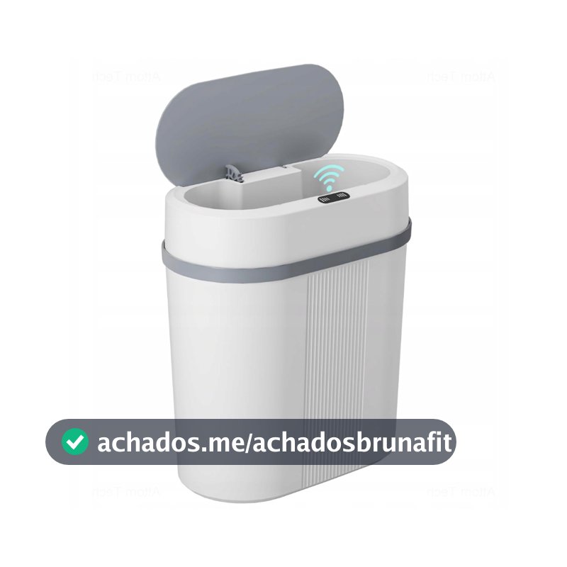 Lixeira Automática 12 Litros Com Sensor Infravermelho Para Cozinha Banheiro Escritório Anti Odor