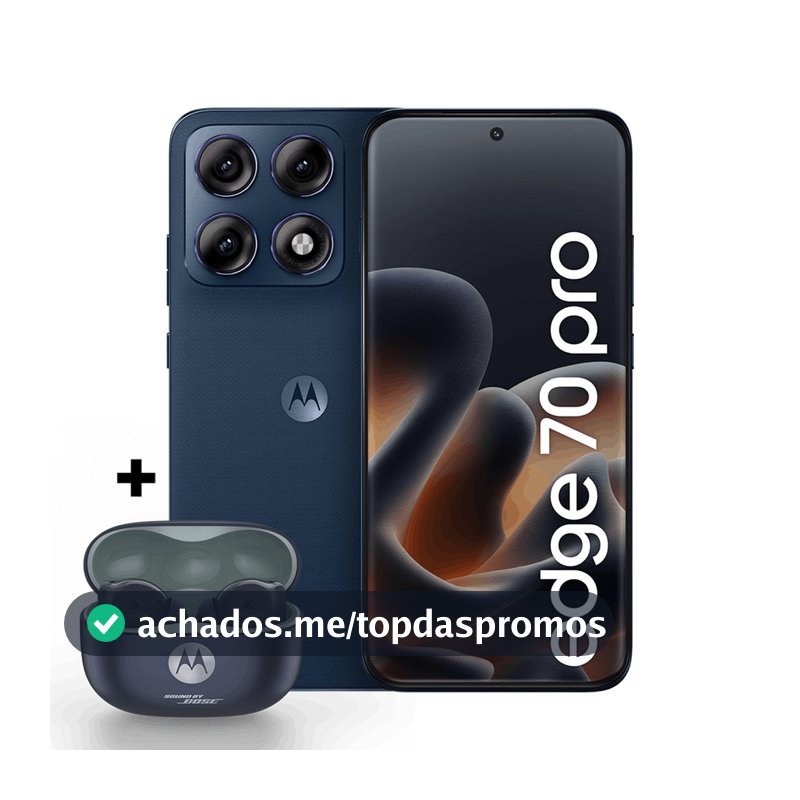 Kit Smartphone Motorola Edge 70 Pro 5G 256GB + Moto Buds 2 Plus