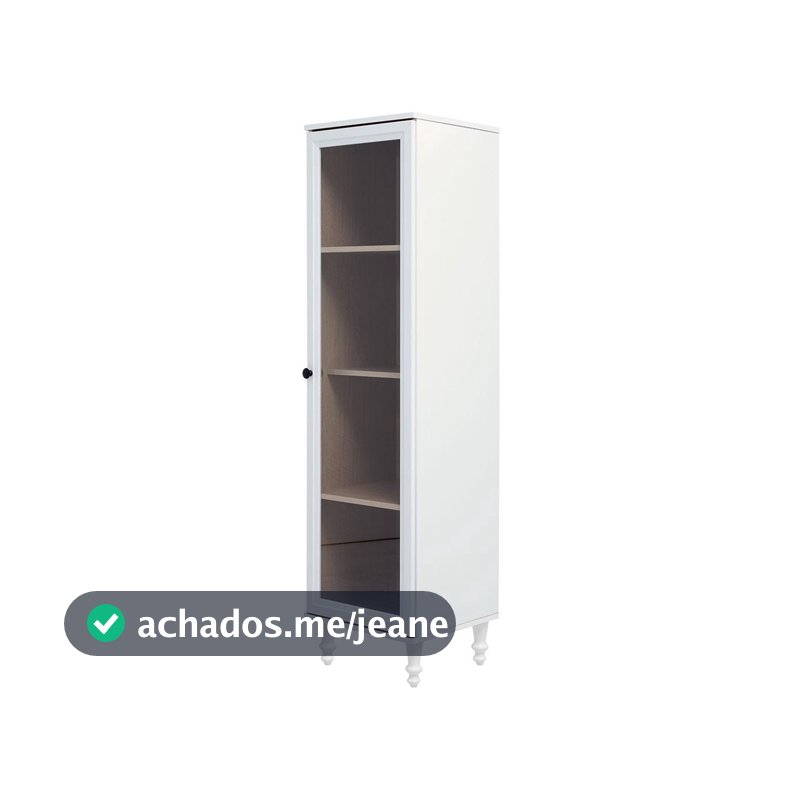 Cristaleira Estante Para Livros Ditália 1 Porta Vidro E-963