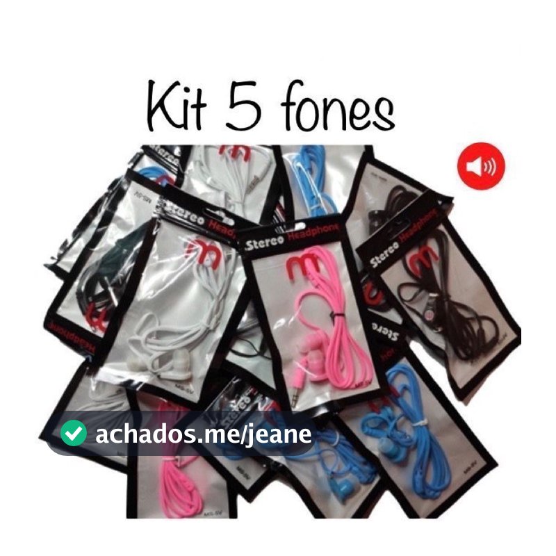 1/2/3/5/10 Peças Colorful Kit De Fone De Ouvido Estéreo Com Fio