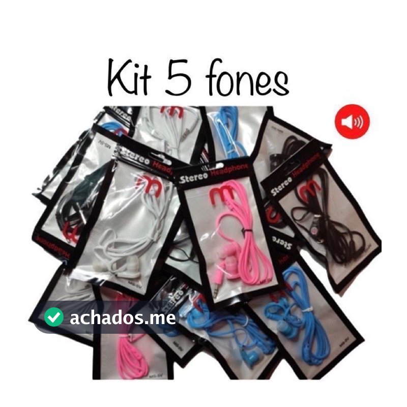 1/2/3/5/10 Peças Colorful Kit De Fone De Ouvido Estéreo Com Fio