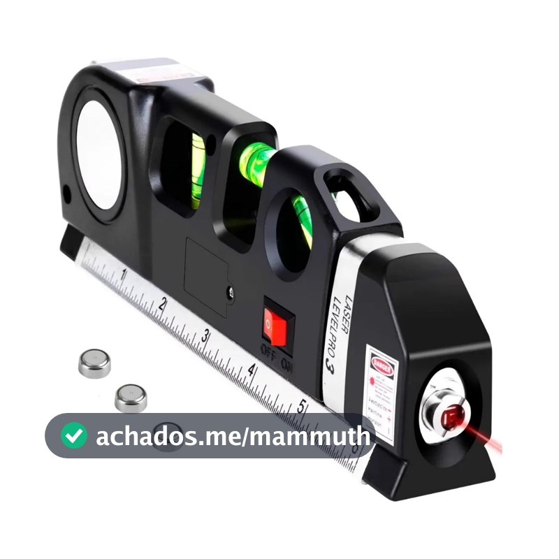 Nível A Laser 3 Linhas E Trena Régua Profissional Level Pro3 Estágios Nivelador Construção