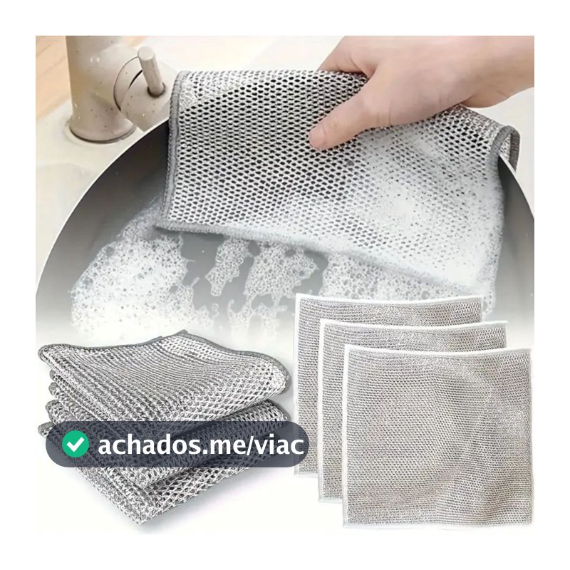 Kit 6/12/18/24 Panos De Limpeza  Premium Arear Panela Fogão Toalha Louça Tira Gordura Reutilizável