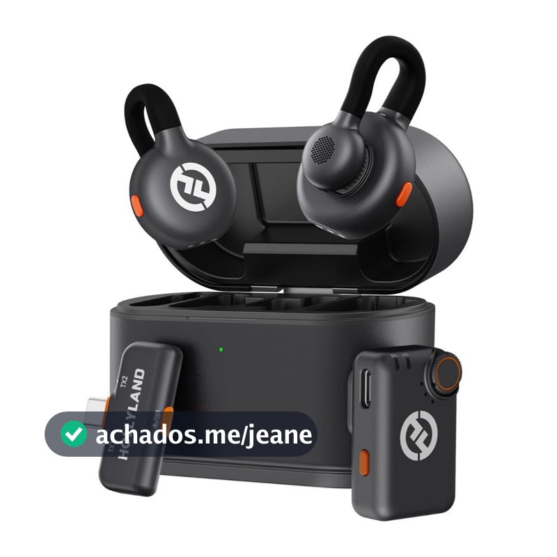 Microfone de Lapela sem fio Hollyland Lark M2S Versão USB-C Mini Combo Ultimate Original Lacrado