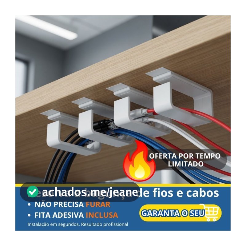 Kits Organizadores de fios e cabos invisível