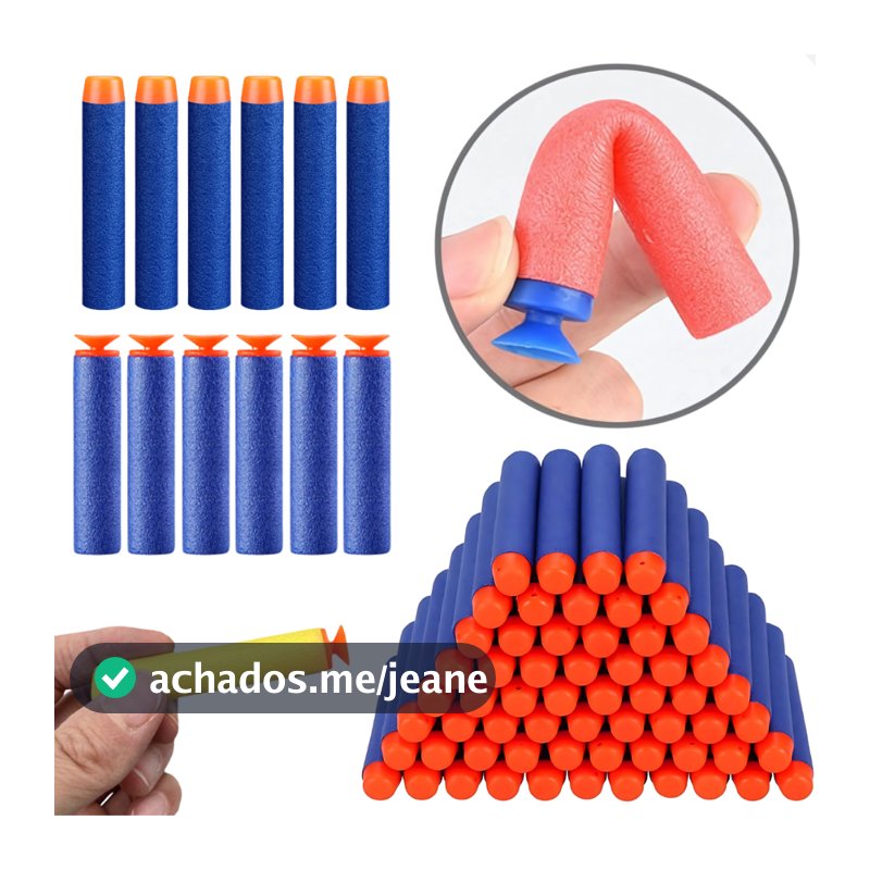 Kit Dardos Para Lançadores Arminha Ponta Ventosa e Reto Brinquedo Infantil