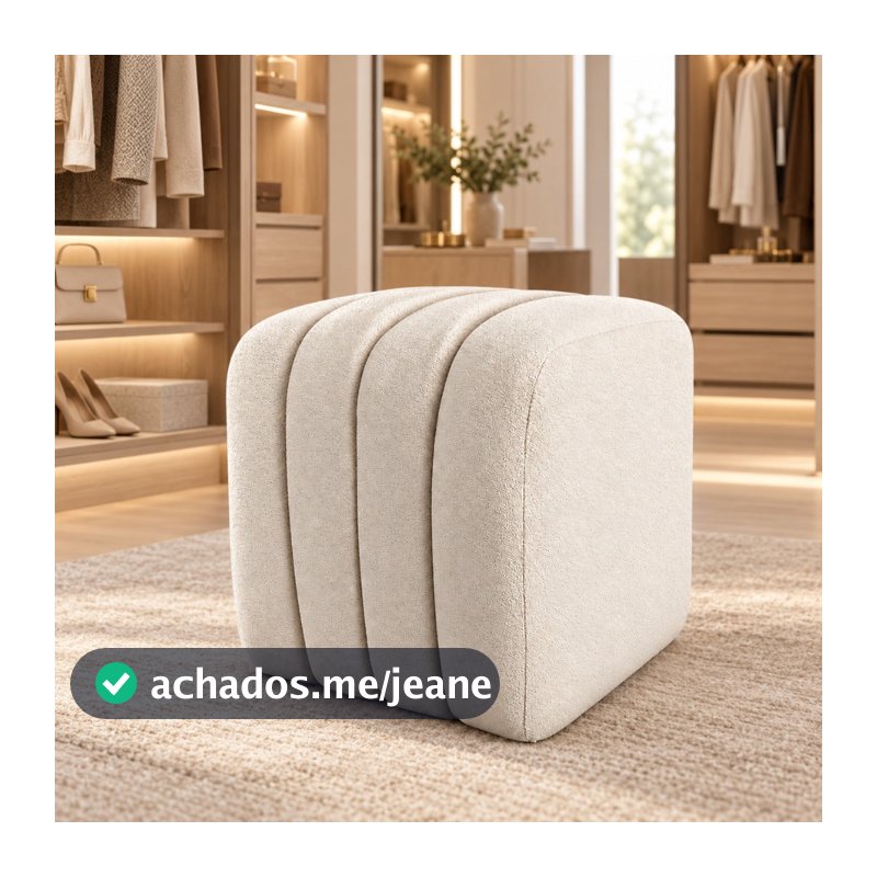 Puff Banco Iris Boucle Sala Quarto