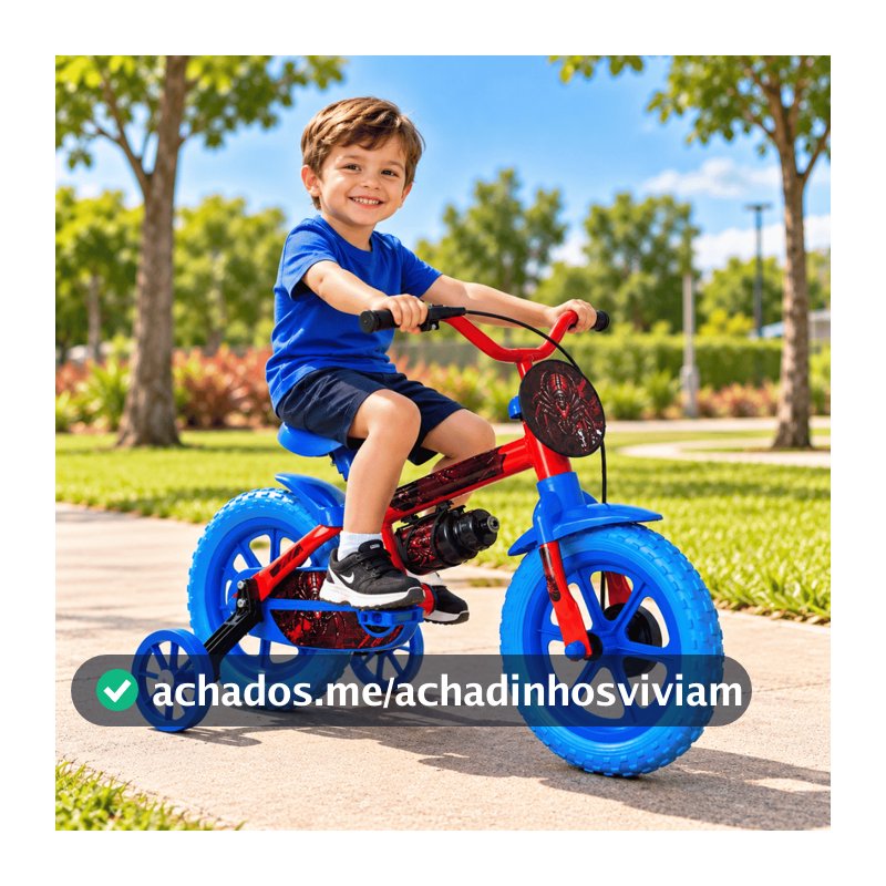 Bicicleta Infantil Aro 12 com Rodinhas Cestinha e Rodinha Resistente e Ideal para Crianças