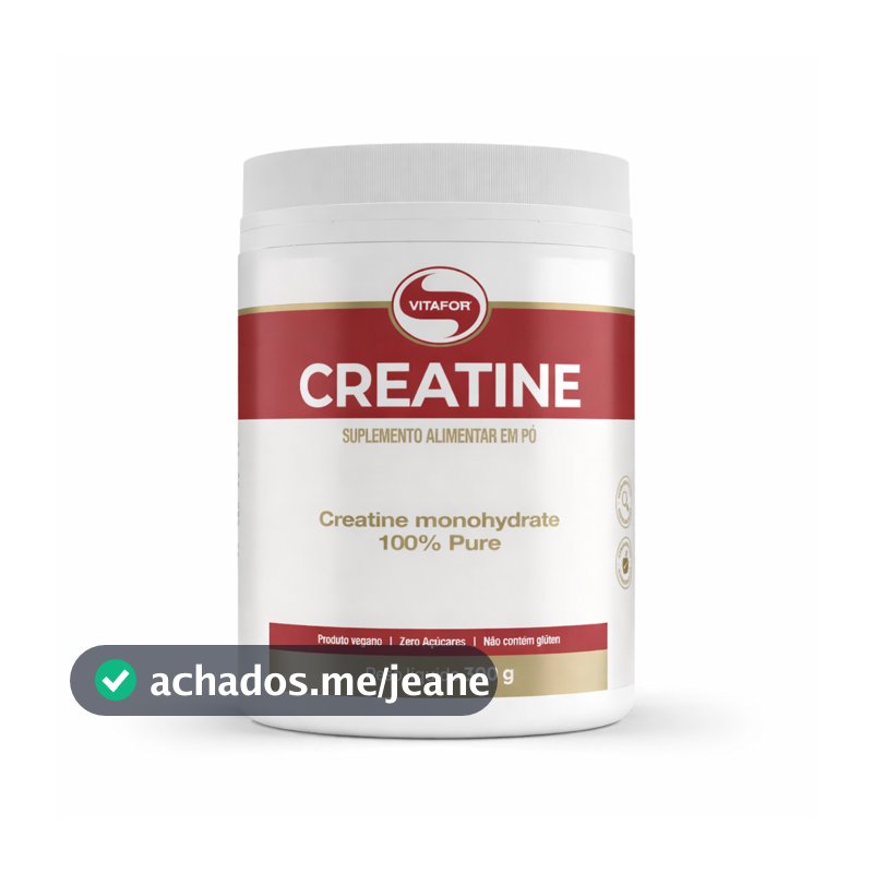 Creatina 100% Pura Monohidratada Vitafor Pote 300g