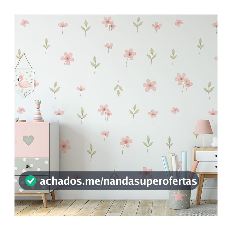 Adesivo de Parede Flores Flor e Ramos Quarto de Bebê Infantil