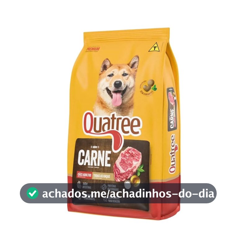 Ração Quatree Adulto Cão Todas as Raças Sabor Carne 15 kg