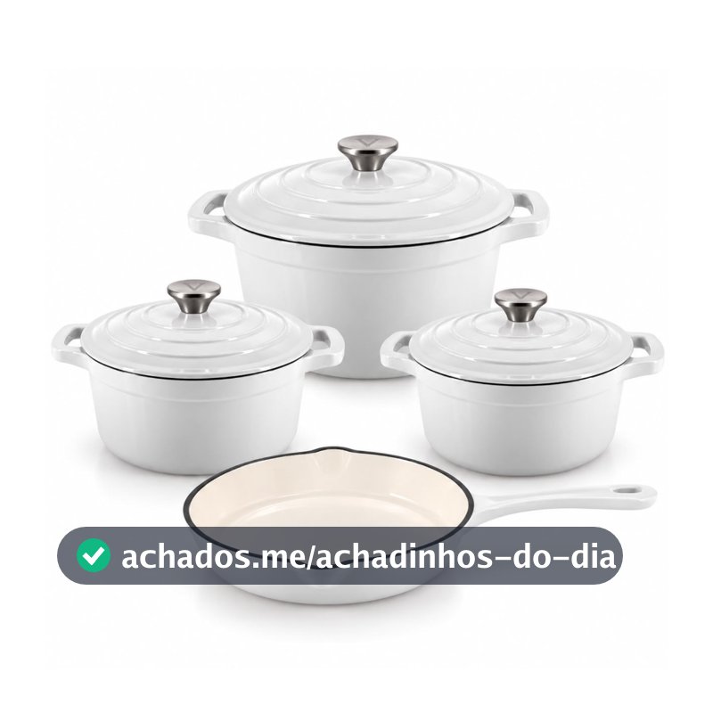 conjunto kit Jogo De Panelas  ferro fundido IMPORTADA   Fogão Indução e comum