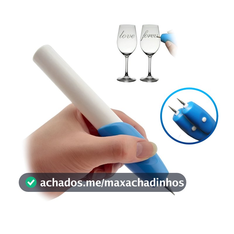 Caneta Gravador Metais Vidro Madeira Alumínio Alianças Plástico Inclui Pontas