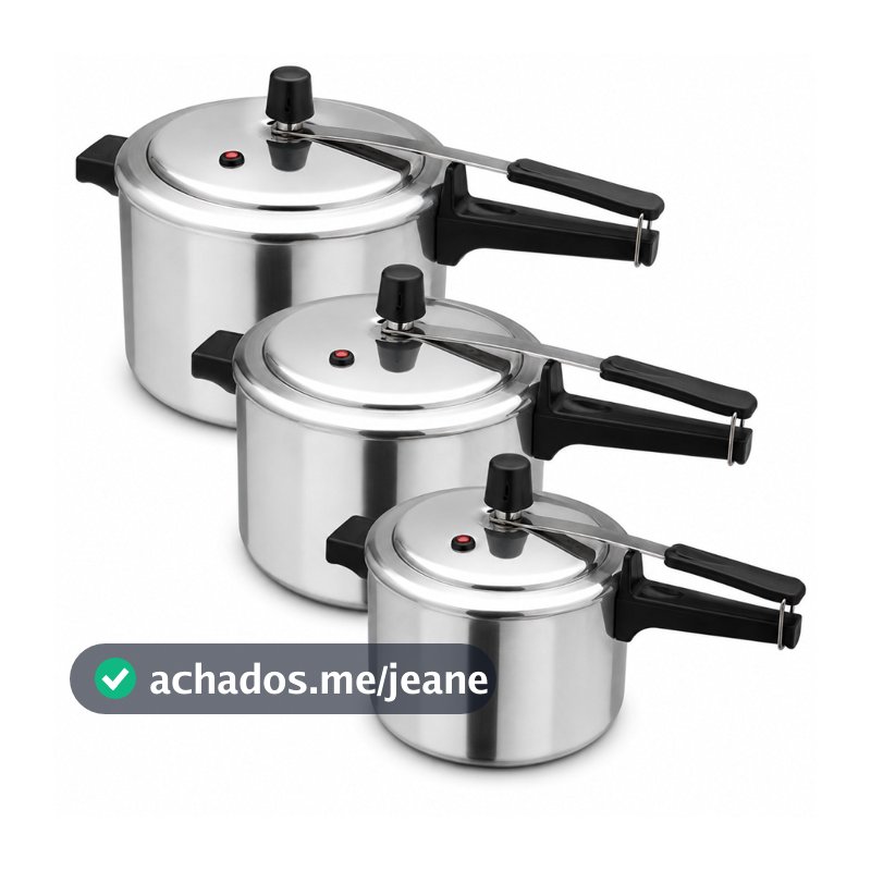 Kit 3 Panelas De Pressão Panelux 3L 4,5L 7L Alumínio Polido Original