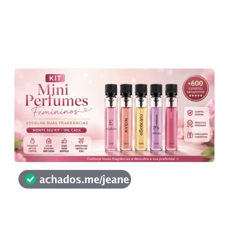 Kit Mini Perfumes Femininos 1ml Monte Seu Kit Escolha 5 ou 10 Fragrâncias Que Estão na Descrição!