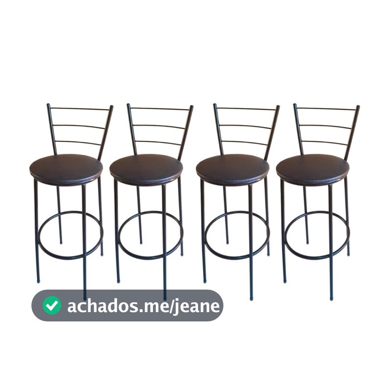 4 Banqueta Alta Banco Americano Alto Cozinha Area Gourmet 70cm