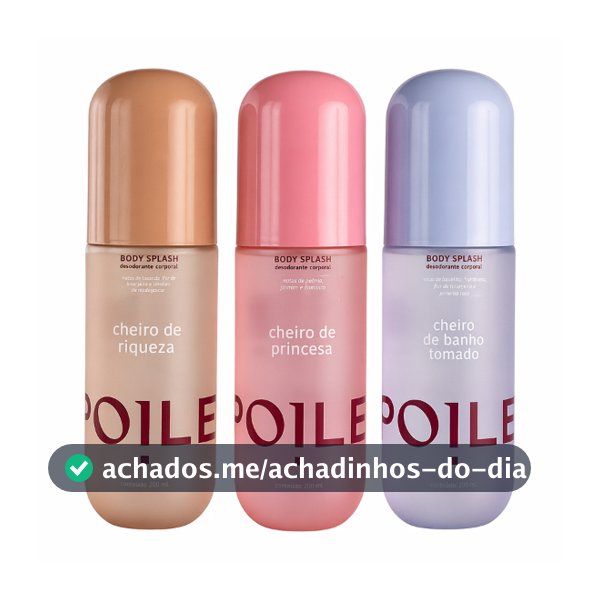 Kit 3 Body Splashes Femininos Riqueza Banho Tomado Princesa Perfume Corporal Spoiler