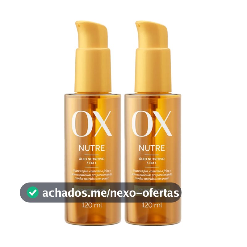 Kit Óleo Capilar Nutritivo OX Nutre 3 Em 1 120ml - 2 Unidades