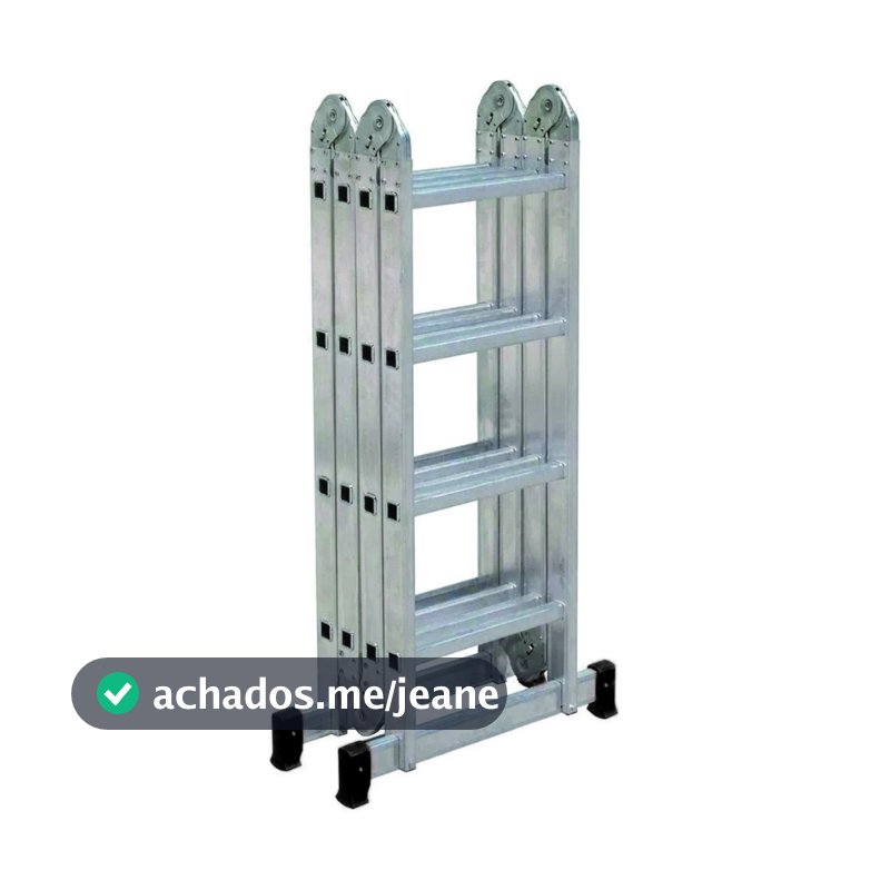 Escada Articulada Multifuncional 16 degraus 4x4 - Multiuso 4,10 Metros