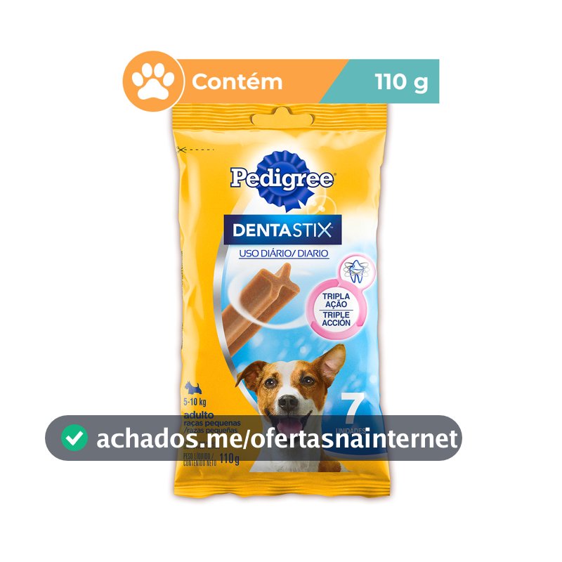 Pedigree Dentastix Cães Raças Pequenas 7 Sticks 110g