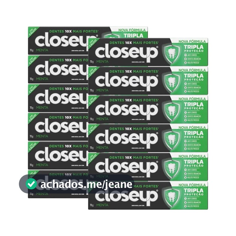 Kit 12 und Creme Dental Close Up Triple Menta 70g